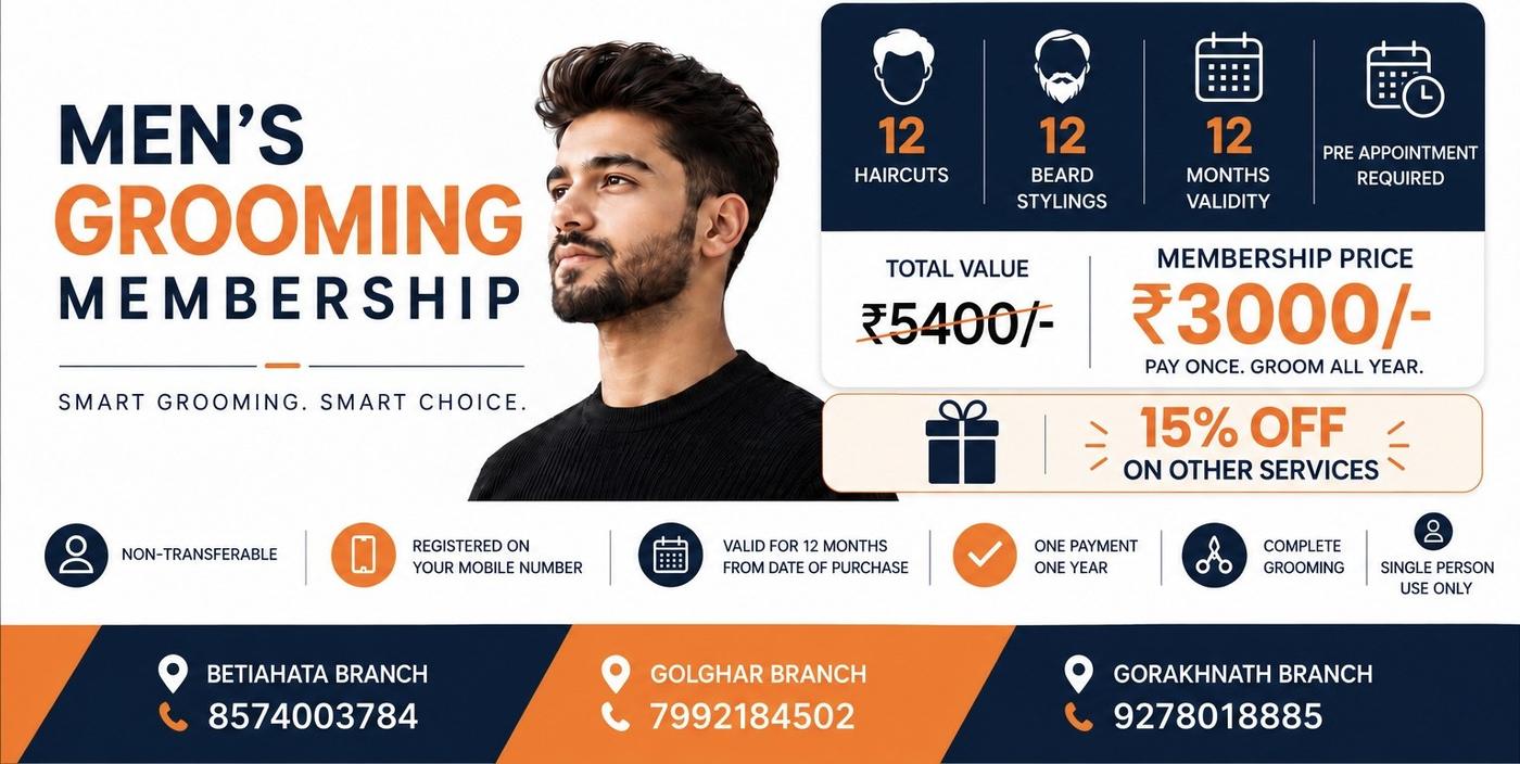 Men's Grooming Membership details
